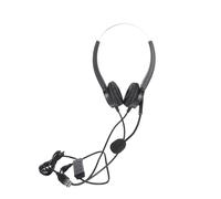 Auriculares con micrófono para comunicación empresarial, control de volumen y silencio ajustables, micrófono con cancelación de ruido y