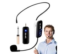 Auriculares con micrófono para hablar - Auriculares inalámbricos con micrófono de mano 2 en 1 | Tiempo de trabajo 8H de la gama del 165ft, altavoz del micrófono del enchufe de 1/8" para el Presid