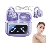 Auriculares con pantalla, inalámbricos inteligentes con clip, impermeables, deportivos, traducción de IA, cancelación de ruido, para aventuras al aire libre