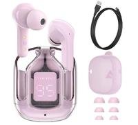 Auriculares con Reducción de Ruido y Sonido de Alta Fidelidad Tecnología Acústica Original Pantalla LED para Desplazamientos y Viajes Auriculares Inalámbricos Grises/Azules