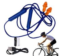 Auriculares con tapón para los oídos, protección auditiva de 11.8 pulgadas, auriculares con banda para el cuello, impermeables, cancelación de ruido, batería de 12 horas, para trabajo, construcción