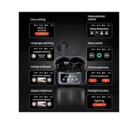 Auriculares con Traductor de Pantalla Táctil Inteligente, Auriculares Inalámbricos con Traductor en Tiempo Real, Auriculares con Traducción A 144