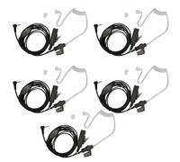 Auriculares con tubo auditivo transparente de perfil bajo y espuma de aislamiento de ruido, auricular de tubo acústico para radios bidireccionales