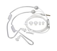 Auriculares con Tubo de Aire, Auriculares Universales con Tubo de Aire Bilateral de 3,5 Mm en la Oreja, Auriculares Antirradiación con Cancelación de Ruido y Sonido Premium, para (Blanco)
