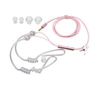 Auriculares Con Tubo de Aire Bilateral de 3,5 Mm, Antirradiación Con Cancelación de Ruido y Sonido Premium, Universales en la Oreja (Rosa)