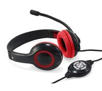Conceptronic CCHATSTARU2R auricular y casco Auriculares Alámbrico Diadema Llamadas/Música USB tipo A Rojo