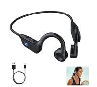 Auriculares Conducción Ósea Bluetooth 5.2 Cascos Open Ear Inalámbricos con Pantalla LCD Cascos Conduccion Osea Inalambricos HiFi 14.8mm Altavoces y Dual MP3/Bluetooth, IPX65 Deportivos para Ciclismo