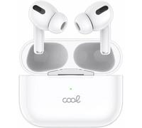 Auriculares Cool Chester inalámbricos Bluetooth con cancelación de ruido, micrófono y sonido envolvente, blancos