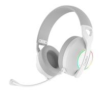 Auriculares CoolBox WB01 inalámbricos Bluetooth y RF Gaming con Cancelación de Ruido RGB Blancos