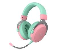 Auriculares Cooler Master CH351 inalámbricos y con cable 2,4 GHz, Bluetooth y jack 3,5 mm Gaming, micrófono desmontable, sonido envolvente, colores negro, verde y rosa