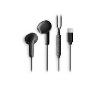 Auriculares Cross Glide Black NGS - Intraauriculares, Micrófono, Control de volumen, USB-C