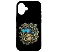 Auriculares Cyberpunk Medusa VR Divertidos de mitología Griega, Arte Gamer Carcasa para iPhone 16