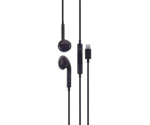 Auriculares DCU Tecnologic Advance con cable Lightning para llamadas y música negros