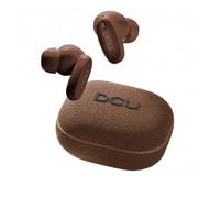 Auriculares DCU Tecnologic inalámbricos Bluetooth con ANC, micrófono y asistente de voz marrón