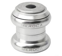 Auriculares de bicicleta 34-34 mm para horquilla de 28,6 mm, sin rosca para juego de rodamientos dobles con carcasa de aleación de aluminio CNC, negro (plata)