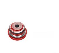Auriculares de bicicleta de aleación con diseño de doble rodamiento para una dirección suave, compatible con horquillas rectas o cónicas, rojo (44-56 mm rojo)