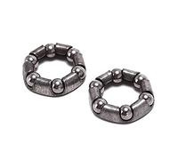 Auriculares de bicicletas enjaulada conjuntos de bolas enjaulada Frame Frontal Tenedor Retenedores de perlas Traseros Carrera Ciclismo Auriculares Rodamiento Piezas de bicicleta Reemplazo(2PCS)