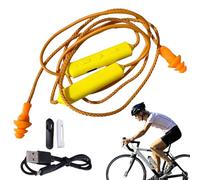 Auriculares de bloqueo de ruido, auriculares inalámbricos con banda de audio, protección compacta de 12 horas, silicona resistente al agua IPX5, control de música de seguridad auditiva, de