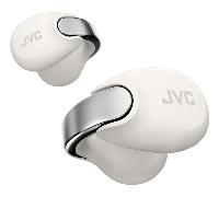 JVC Auriculares Inalámbricos Bluetooth | 24h de Batería y Carga Rápida | Oreja Abierta | Ligeros y Resistentes al Agua | Deportivos con IPX4 y Control Táctil - HA-NP1T Blanco