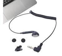 Auriculares de cara simple - Auriculares mono | Auriculares con cable, auriculares retráctiles con conector de 3,5 Mm, tapones para los oídos con aislamiento acústico, sonido de alta fidelidad a los