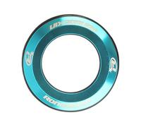 Auriculares de carrera de corona plana de aluminio, tapa de instalación, superficie lisa, acabado de reducción de fricción, instalación simple para bicicleta, ligera, fuerte, cubierta de auriculares