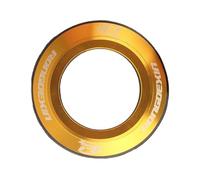 Auriculares de carrera de corona plana de aluminio, tapa de instalación, superficie lisa, acabado de reducción de fricción, instalación simple para bicicleta, ligera, fuerte, cubierta de auriculares