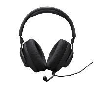 JBL Quantum 100M2 cascos circumaurales para gaming, JBL QuantumSOUND Signature, cable de audio de 3.5 mm, compatibles con múltiples plataformas, micrófono desmontable, función de silencio, negro
