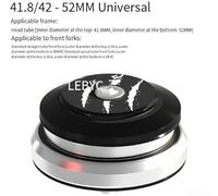 Auriculares de horquilla cónicos de 44 mm, adaptador de auriculares de aleación de aluminio CNC de doble rodamiento con sello de goma para tubo de cabeza de 44 mm (E)