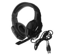 Auriculares de Juego Luminosos I3000 Negros con Micrófono | Plástico, Diseño Cool, Almohadillas Over-ear, Uso Gaming, Estilo Negro