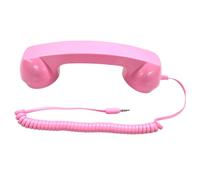 Auriculares de línea fija retro, clásicos, agarre compacto nostálgico para teléfono, accesorios de escritorio de oficina para temáticas, accesorios de fotografía para grabaciones de estilo