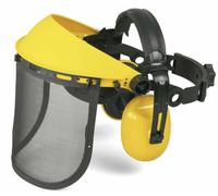 AURICULARES DE MÁSCARA PROTECTORA DE VISERA DE MALLA AJUSTABLE PARA DESBROZADORA