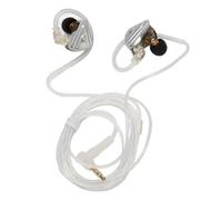 Auriculares de Metal HiFi Cableados, 5ba 1dd Tecnología Híbrida Auriculares Aislando 6 Controlador para Músico (estándar Negro)