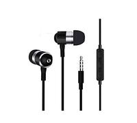 Auriculares de Metal para XIAOMI Mi 9 con micrófono y Mando a Distancia Regulable, Kit Manos Libres intraaugural Universal, Color Negro