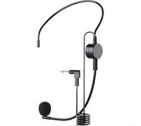 Auriculares de micrófono con cable de 3,5 mm con micrófono ajustable para instrucción en el aula y presentaciones en vivo, funciona con la mayoría de dispositivos de audio de 3,5 mm