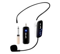 Auriculares de micrófono para hablar - Micrófono de mano inalámbrico 2 en 1, alcance de 165 pies, señal estable, 8 horas de tiempo de trabajo | Altavoz karaoke, PA, instrucción, fitness, pre