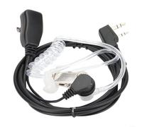 Auriculares de micrófono PTT de 2 pines con manguera de aire, para Kenwood TYT para radios Baofeng, auriculares tipo K para walkie-talkies TH-K2 TK-208 UV5R, negro
