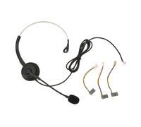 Auriculares de oficina con micrófono con cancelación de ruido, voz HD y protección contra choques acústicos, control de silencio de volumen