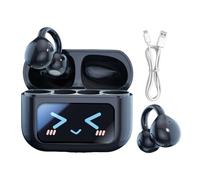 Auriculares de pantalla táctil | Auriculares inalámbricos inteligentes con clip - Tapones deportivos impermeables para los oídos con traducción de IA con cancelación de ruido para aventuras al aire