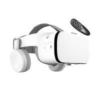 Auriculares de realidad virtual 3D VR, auriculares inalámbricos Bluetooth VR compatibles con iPhone iOS/Android de 4.7 a 6.3 pulgadas, visor de realidad virtual para películas y juegos IMAX (blanco)