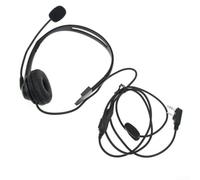 Auriculares de seguridad profesionales para Walkie Talkie para kenwood 2 Pin Micrófono de alta sensibilidad para Baofeng Guard Negro