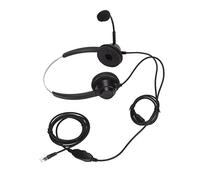 Auriculares de Servicio Al Cliente con Cancelación de Ruido, Conector RJ9, Auriculares de Teléfono con Cable Binaural con Micrófono para Teléfonos VOIP, Centro de Llamadas, Auriculares con Cancelación