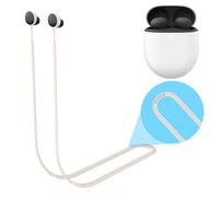 Auriculares de silicona suave con cuerda antipérdida para Google Pixel Buds Pro 2, compatible con Bluetooth, correa de auriculares inalámbricos (color beige)