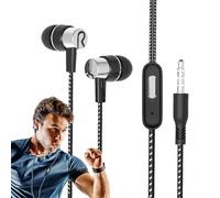 Auriculares de teléfono con cable - Auriculares con cable con micrófono, ajuste cómodo | Auriculares de cuerda portátiles para llamadas, auriculares con cable in-ear con sonido estéreo de alta