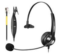 Auriculares de teléfono Fijo con micrófono con cancelación de Ruido, Auriculares RJ9 para Yealink T41 T42S T46S T48S Avaya 1608 9608 Cisco 7905 7911 Grandstream GXP2140 Snom Panasonic KX-T Office IP