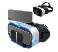 Auriculares de teléfono - Gafas de realidad virtual ajustables de alta definición para smartphone, pantalla 3D portátil, dispositivo de entretenimiento de vídeo panorámico para usuarios móviles
