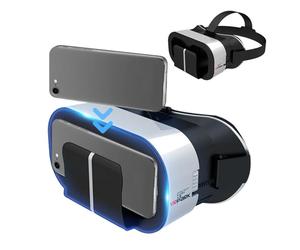 Auriculares de teléfono - Gafas de realidad virtual ajustables de alta definición para smartphone, pantalla 3D inmersiva, dispositivo de entretenimiento de vídeo panorámico para usuarios móviles