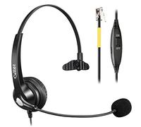 Auriculares de teléfono RJ9 con micrófono con cancelación de ruido, auriculares mono compatibles con Yealink T19P T21P T41P T23G T46U T41S T42S T46S T48S Avaya 1608 1616 9608 9611G Grandstream GXP1620
