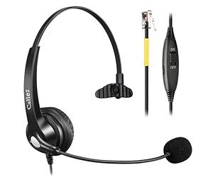Auriculares de teléfono RJ9 con micrófono con cancelación de ruido, auriculares mono compatibles con Yealink T19P T21P T41P T23G T46U T41S T42S T46S T48S Avaya 1608 1616 9608 9611G Grandstream GXP1620