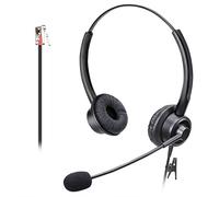 Auriculares de teléfono RJ9 para teléfonos de oficina con micrófono con cancelación de ruido, auriculares de teléfono binaurales compatibles con Cisco 8841 8845 8851 8865 6945 7811 7821 7940 7841 7861
