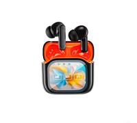 Auriculares de traducción AI 6.0 NE20 con panel LCD integrado para monitoreo de batería e interacción multilingüe perfecta (negro naranja)